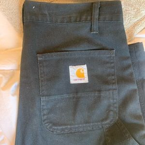 Black carhartt WIP pants in black
